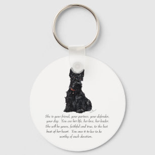 Scottish Terrier Keepsake - FEMALE Key Ring