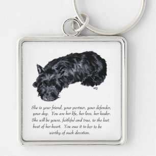 Scottish Terrier Keepsake - FEMALE Key Ring