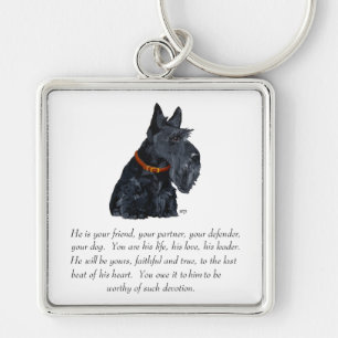 Scottish Terrier Keepsake Key Ring