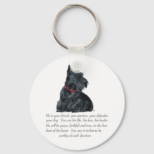 Scottish Terrier Keepsake - MALE Dog Key Ring