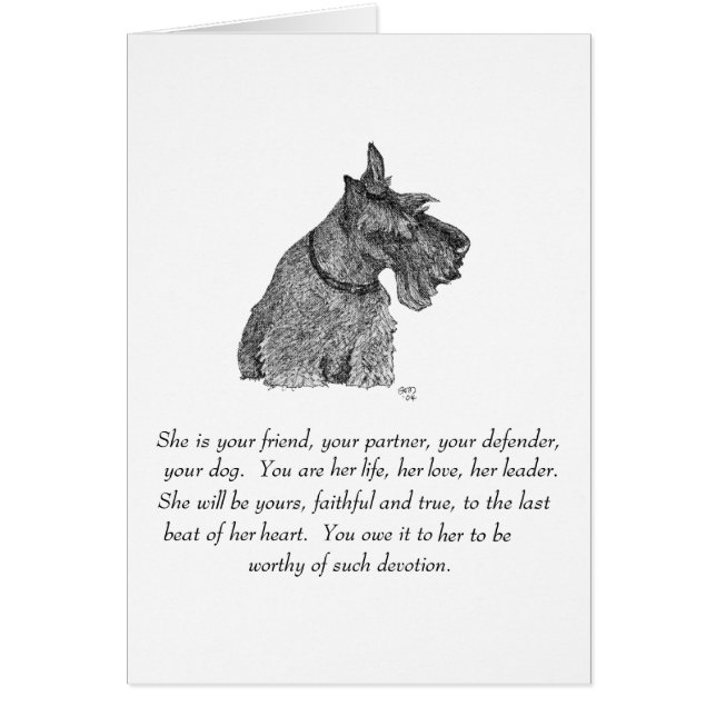 Scottish Terrier Keepsakes - FEMALE (Front)