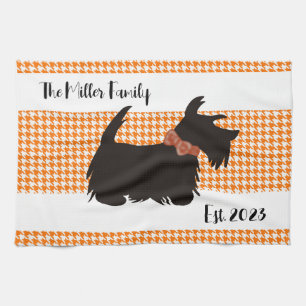Scottish terrier Kitchen towel, Personalised towel