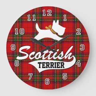 Scottish Terrier Large Clock