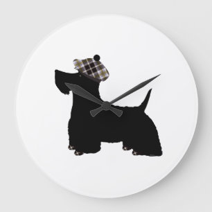 Scottish Terrier Large Clock