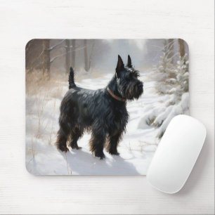 Scottish Terrier Let It Snow Christmas Mouse Mat