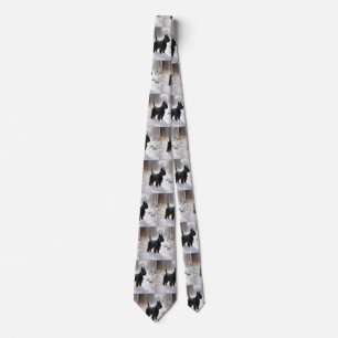 Scottish Terrier Let It Snow Christmas Tie