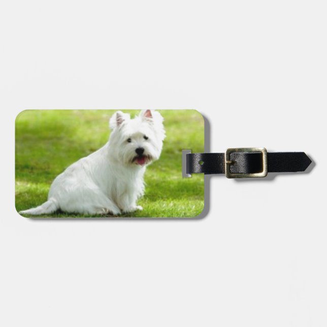 scottish terrier luggage tag (Front Horizontal)