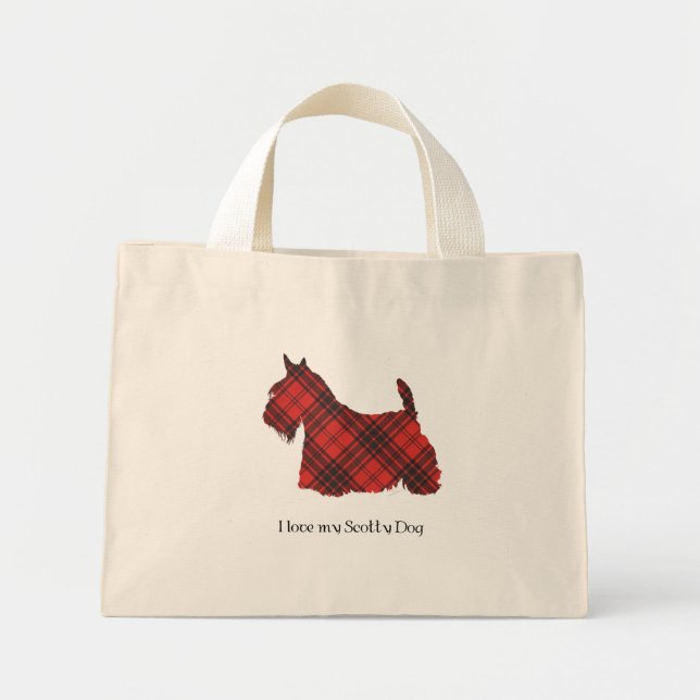 Scottish Terrier Maxwell Tartan Mini Tote Bag (Front)