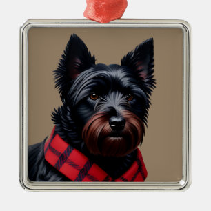 Scottish Terrier Metal Tree Decoration