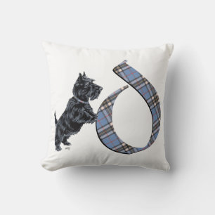 Scottish Terrier Monogram D Pillow