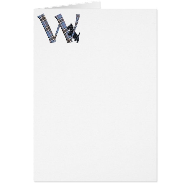 Scottish Terrier Monogram W (Front)