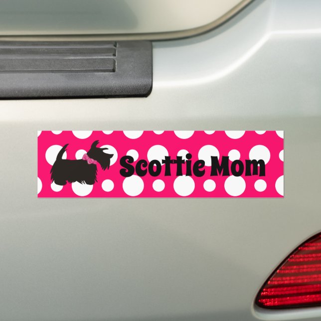 Scottish terrier mum, Scottie mum bumper sticker (On Car)