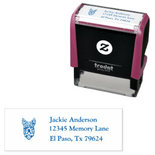SCOTTISH TERRIER   Name & Return Address Self-inking Stamp