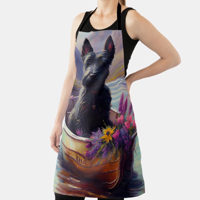Scottish Terrier on a Paddle: A Scenic Adventure Apron (Insitu)