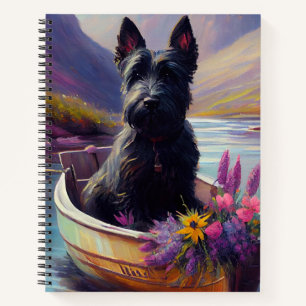 Scottish Terrier on a Paddle: A Scenic Adventure Notebook