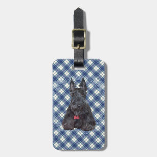 Scottish Terrier on Tartan Luggage Tag