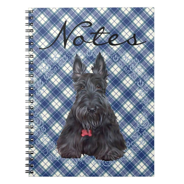 Scottish Terrier on Tartan Notebook (Front)