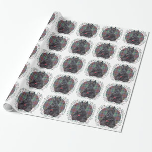 Scottish Terrier on Tartan Wrapping Paper