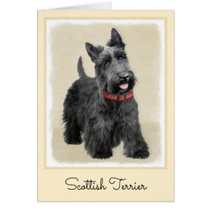 Scottish Terrier Painting - Cute Original Dog Art