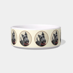 Scottish Terrier Painting - Cute Original Dog Art Bowl