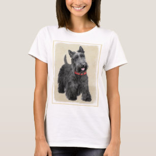 Scottish Terrier Painting - Cute Original Dog Art T-Shirt