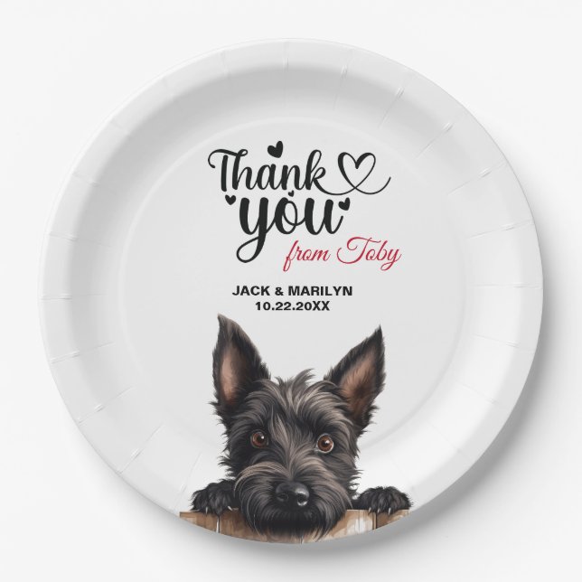 Scottish Terrier Paper Plate (Front)