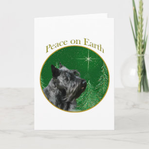 Scottish Terrier Peace Holiday Card