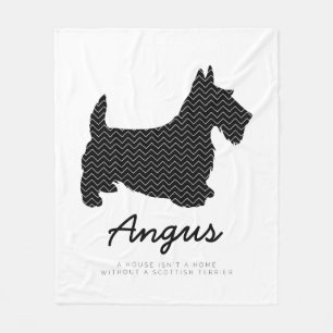 Scottish Terrier Personalised Fleece Blanket