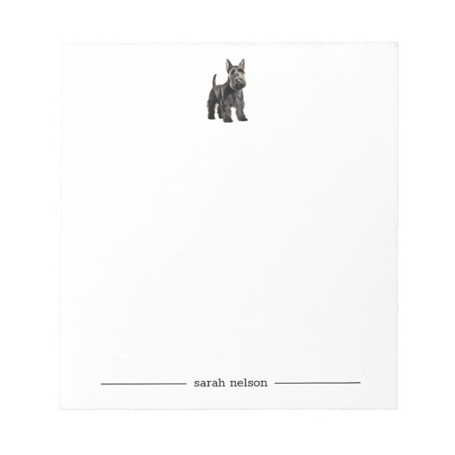 Scottish Terrier Personalised Notepad (Front)
