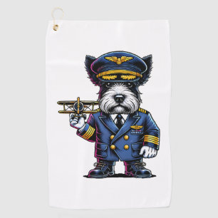 Scottish Terrier Pilot Golf Towel