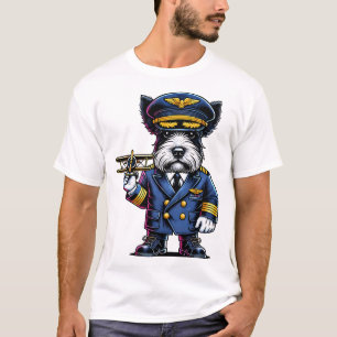 Scottish Terrier Pilot T-Shirt