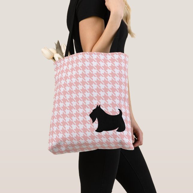 Scottish Terrier Pink Tote Bag (Close Up)