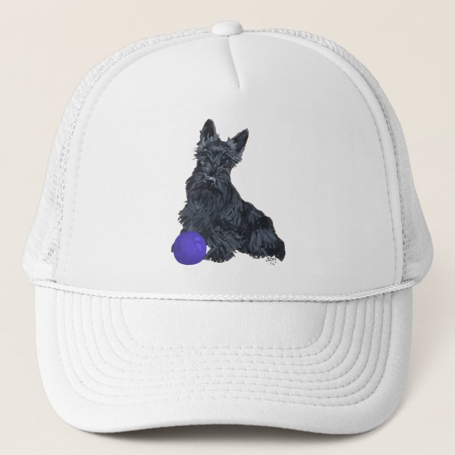 Scottish Terrier Play with Me! Trucker Hat (Front)