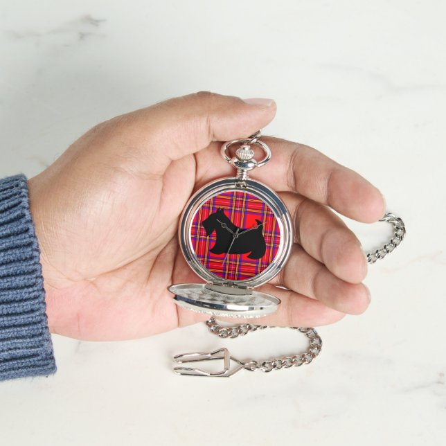  Scottish Terrier Pocket Watch (Hand)