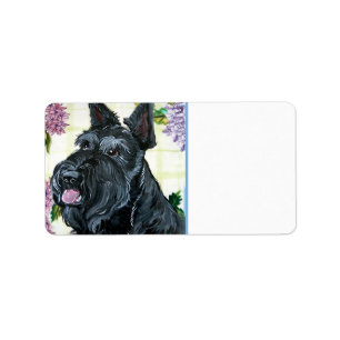 Scottish Terrier Portrait Label