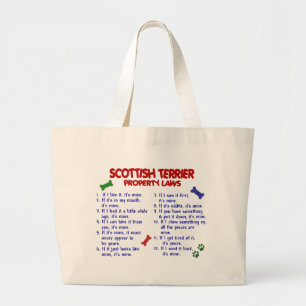 SCOTTISH TERRIER Property Laws 2 Large Tote Bag