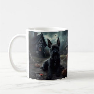 Scottish Terrier Pumpkins Halloween Scary Coffee Mug