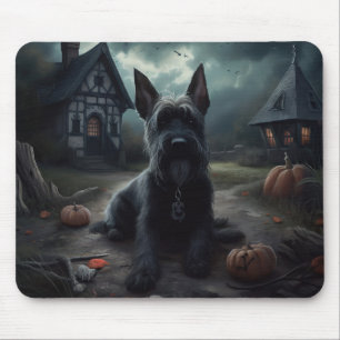 Scottish Terrier Pumpkins Halloween Scary Mouse Mat