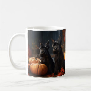 Scottish Terrier Puppy Autumn Delight Pumpkin Coffee Mug