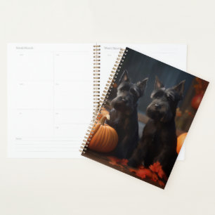 Scottish Terrier Puppy Autumn Delight Pumpkin Planner