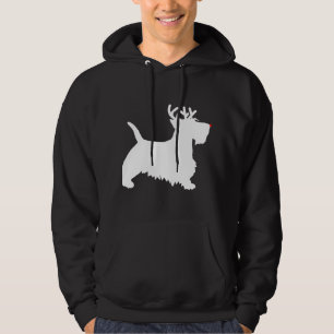 Scottish Terrier Reindeer Christmas Dog Scottie Hoodie