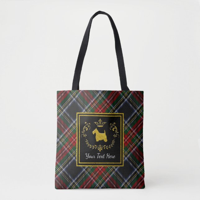 Scottish Terrier Ringside Tartan Tote Bag (Front)