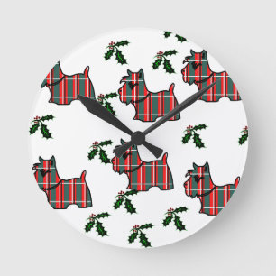 SCOTTISH TERRIER ROUND CLOCK