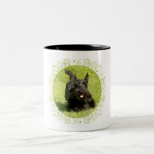 Scottish Terrier Running Free Two-Tone Coffee Mug