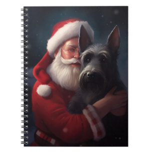 Scottish Terrier Santa Claus Festive Christmas Notebook