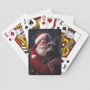 Scottish Terrier Santa Claus Festive Christmas Playing Cards
