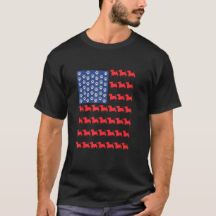 Scottish Terrier Scottie American Flag 4th Of July T-Shirt