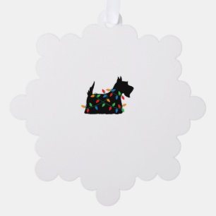 Scottish Terrier Scottie Dog Christmas Lights Gift Tree Decoration Card