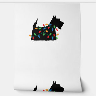 Scottish Terrier Scottie Dog Christmas Lights Gift Wallpaper