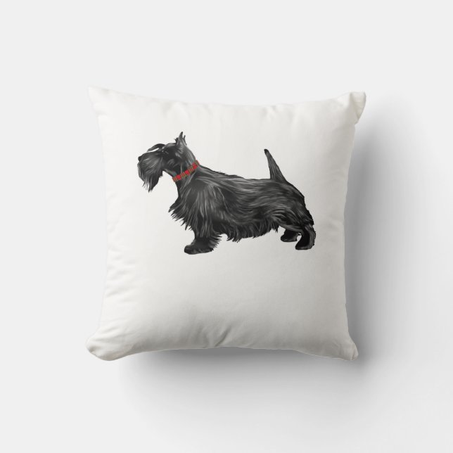 Scottish Terrier Scottie Dog Cushion (Front)